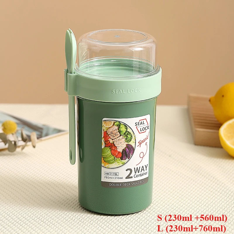 Salad & Oatmeal Lunch Cup