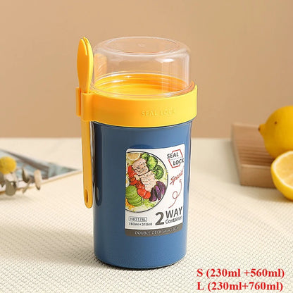 Salad & Oatmeal Lunch Cup