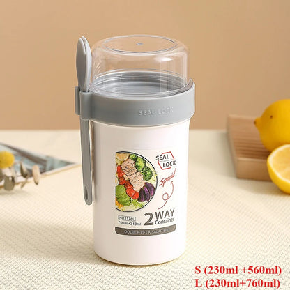 Salad & Oatmeal Lunch Cup