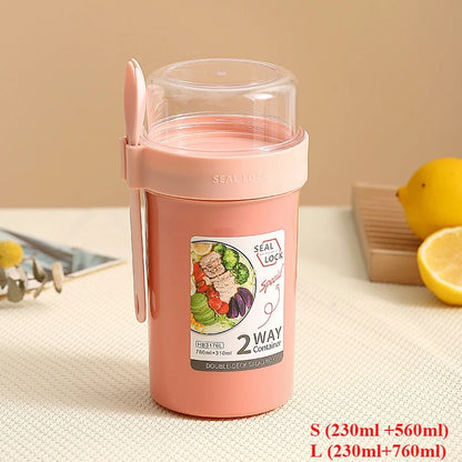 Salad & Oatmeal Lunch Cup