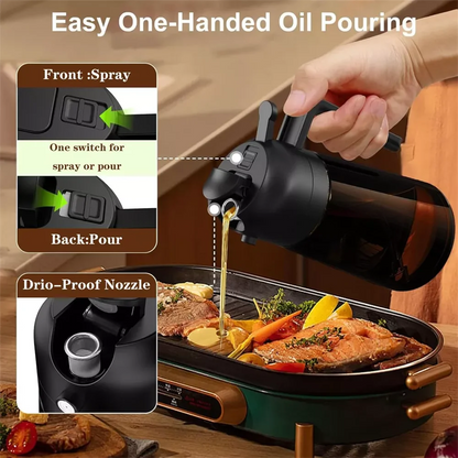 2-in-1 Glass Oil Sprayer & Dispenser