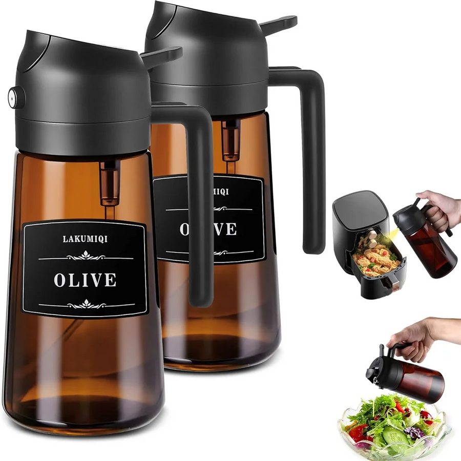 2-in-1 Glass Oil Sprayer & Dispenser
