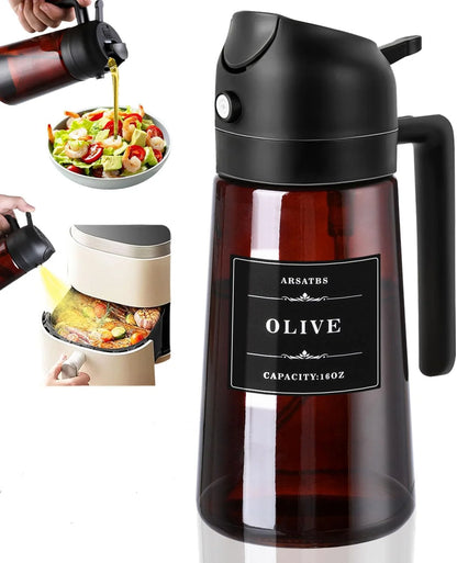 2-in-1 Glass Oil Sprayer & Dispenser